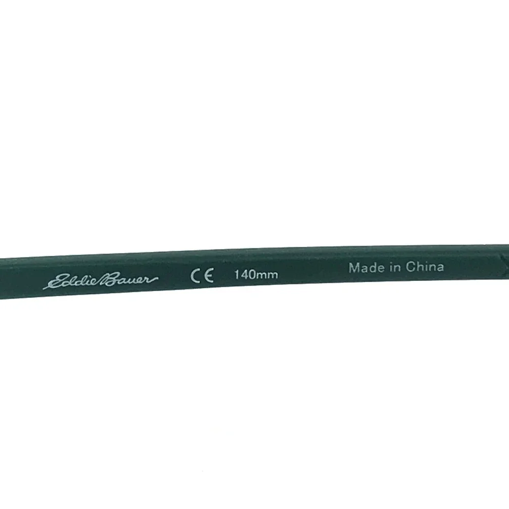 Eddie Bauer Eyeglasses Frame EB32035 BK Black Green Rectangle Half Rim 55-19-140